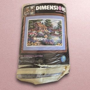 DIMENSIONS ‘The Gardner’s Cottage’ 16x12 Cross Stitch Kit. By Erin Dertner.